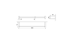 Excellent Полотенцедержатель KOBO DOEX.1711CR хром – фотография-2