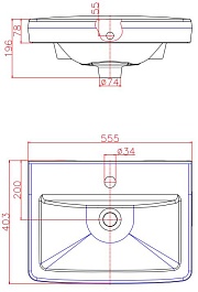 Керамин Умывальник Милан 55 – фотография-2