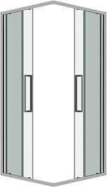 Grossman  Душевой уголок Cosmo 100x100x195 профиль хром стекло прозрачное – фотография-2
