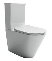 Ceramicanova Унитаз напольный пристенный с бачком HighLight Rimless CN1802 белый