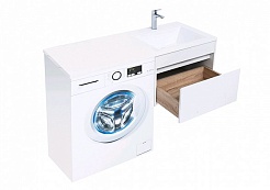 Aquanet Тумба с раковиной Токио 130 R подвесная – фотография-16