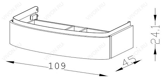 Jacob Delafon Тумба с раковиной Presquile 130-1 палисандр – картинка-5