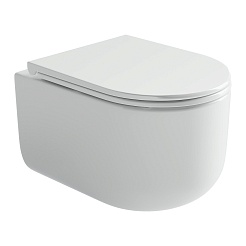 Ceramicanova Подвесной унитаз Ulma Rimless с системой инсталляции Balance кнопка Square черный матовый – фотография-2