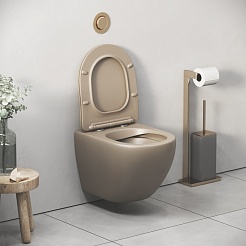 Grossman Унитаз подвесной Color GR-4455BRLMS светло-коричневый матовый – фотография-9