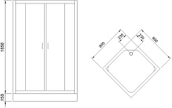 Royal Bath Душевой уголок RB 80HP-T-BL 80х80х200 – фотография-5