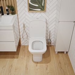 Vivon Унитаз-компакт Plat KWH05 безободковый с быстросъёмным сиденьем микролифт – фотография-5