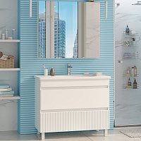 Misty Мебель для ванной Мира 100 белая матовая