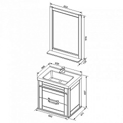 Aquanet Мебель для ванной Денвер 65 белый – фотография-4