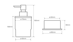 Bemeta Дозатор жидкого мыла настольный Omega 138109161 – фотография-2