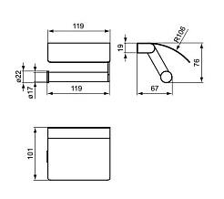 Ideal Standard Держатель туалетной бумаги Connect с крышкой – фотография-3