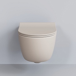 Ambassador Сиденье для унитаза Abner тонкое бежевое матовое – фотография-4