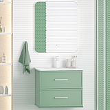 Brevita Мебель для ванной Verde 60 подвесная зеленая