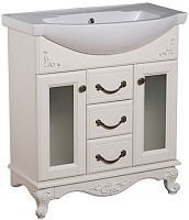 Bas Тумба под раковину Версаль 75, слоновая кость, вставки стекло