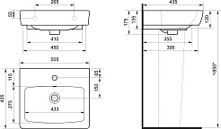 Акватон Тумба с раковиной Кантри 50 белая/дуб верона – фотография-12
