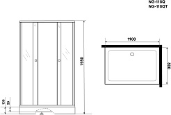 Niagara Душевой уголок Eco 110x80 NG-118-14QT – фотография-5
