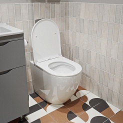 Vivon Унитаз приставной Olkott PRWH01 безободковый с быстросъёмным сиденьем микролифт – фотография-4