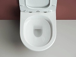 Ceramicanova Подвесной унитаз Forma Rimless с шумоизоляционной панелью CN1000 с системой инсталляции Envision кнопка Round чёрный матовый – фотография-6