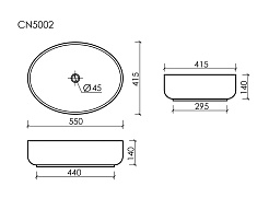 Ceramicanova Мебельная раковина Element 55/40 CN5002 белая – фотография-6
