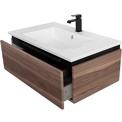 Cezares Тумба под раковину Slider 80 подвесная дымчатый орех – фотография-4