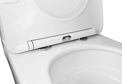 Azario Унитаз-компакт Berton AZ-6093 безободковый с бачком с сиденьем микролифт белый – фотография-10
