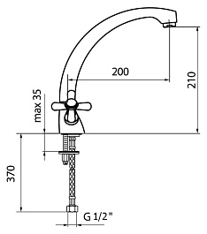 Webert Смеситель для кухни Armony AМ780302065 бронза – фотография-2