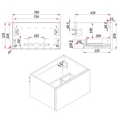 Зов Тумба под раковину Кито Флавио 80 подвесная белая – фотография-8