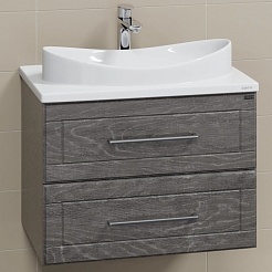СанТа Тумба для умывальника Венера 70 дуб шале графит – фотография-1
