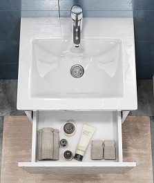 Vigo Тумба с раковиной Geometry 500-0-1 подвесная белая – фотография-7