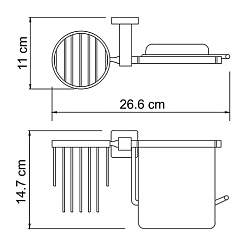 WasserKRAFT Держатель туалетной бумаги и освежителя "Lippe  K-6559" – фотография-3