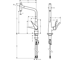 Hansgrohe Смеситель Metris Select 14884000 для кухонной мойки – фотография-8