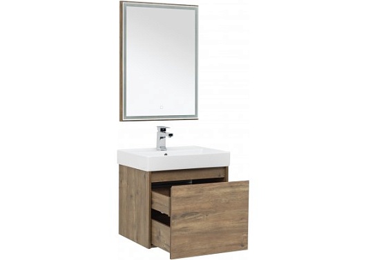 Aquanet Тумба с раковиной Nova Lite 60 дуб рустикальный	 – картинка-3