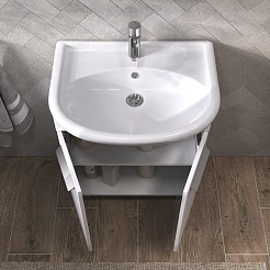 Vigo Тумба c раковиной Hoska 60 (Уют) белая – фотография-4