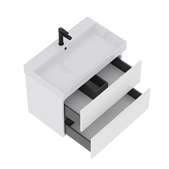 Onika Тумба под раковину Эсквана 80 подвесная белая – фотография-8