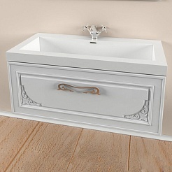  Тумба с раковиной "Regale" белая – фотография-1