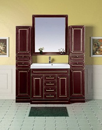 Misty Мебель для ванной Vena 105 бордо патина – фотография-4