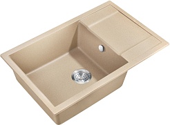 Milacio Мойка кухонная Navarra 78 Cuarzo бежевая – фотография-1
