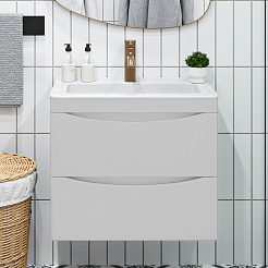 Vivon Тумба под раковину Ostin 60 подвесная белая матовая – фотография-1