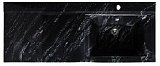 Runo Умывальник Gamma 120 L черный мрамор