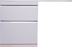 Style Line Тумба с раковиной Даллас 130 L Люкс, белая PLUS эмаль – фотография-1