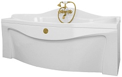 Фэма Ванна из литьевого мрамора Франческа (фурнитура золото) – фотография-1