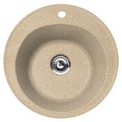 Florentina  Мойка гранитная Никосия круглая песочный – фотография-1