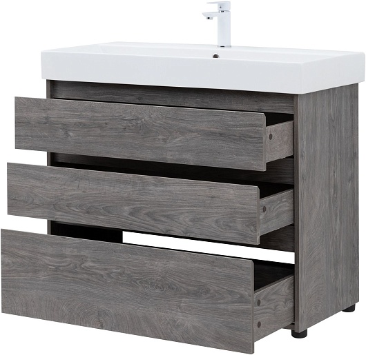 Aquanet Мебель для ванной Nova Lite 100 дуб рошелье – картинка-9