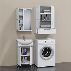 СанТа Мебель для ванной Родос 50 N L белая – фотография-3