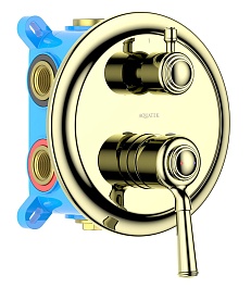 Aquatek Смеситель для душа и ванны Европа AQ1547PG полированное золото – фотография-1