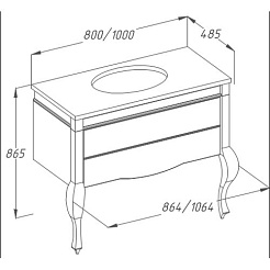 Opadiris Тумба с раковиной Фреско 100 орех – фотография-3