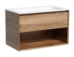 Sancos Тумба с раковиной Marmi 1.0 80 дуб чарльстон раковина Grace 81 CN7012 – фотография-1