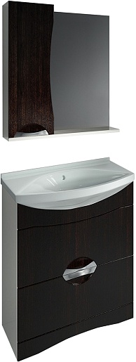 Какса-а Мебель для ванной Каприз 75 L с ящиками венге – фото-1