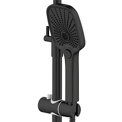 Azario Душевая стойка Conda AZ-K2411B черная матовая – фотография-2