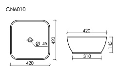 Ceramicanova Мебельная раковина Element 42 CN6010 белая – фотография-6