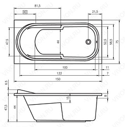 Riho Акриловая ванна Columbia 150 – фотография-2